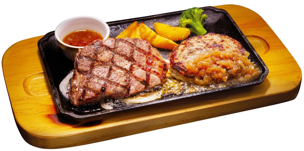 ビッグボーイ・ヴィクトリアステーション「リブロースステーキ(150g)&手ごねハンバーグ」