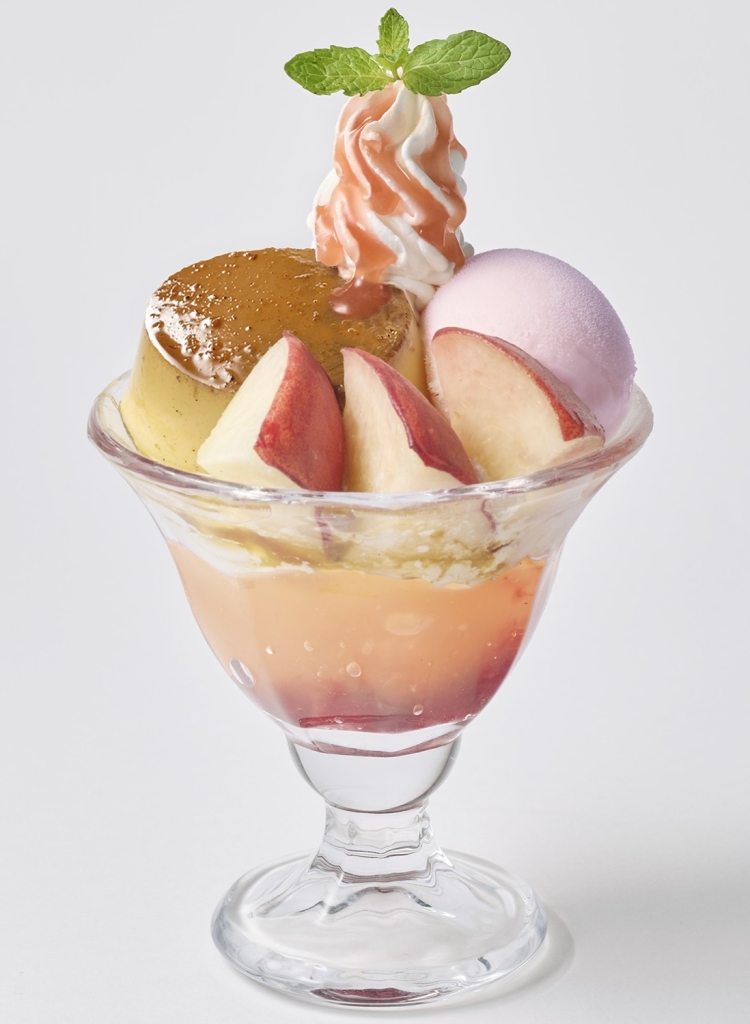 ジョナサン「自家製プリンのジョナサンデー(桃)」