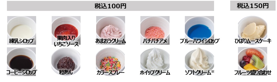 ガスト「純氷かき氷」全12種のトッピング