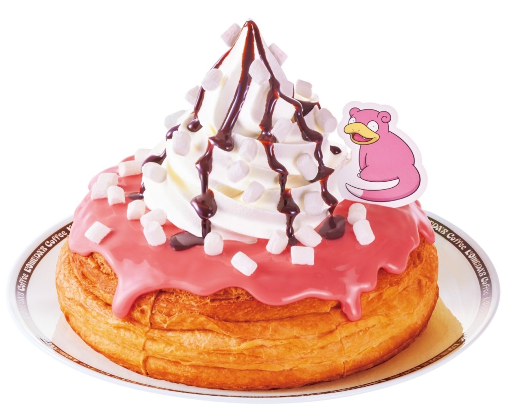コメダ珈琲店「ヤドンのいちごチョコシロノワール(ヤドンピック付き)」