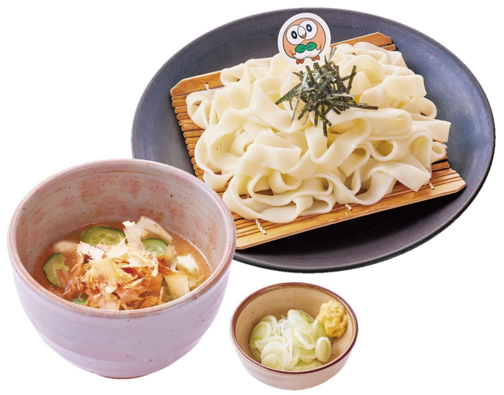おかげ庵「モクローの胡麻だれきしめん(モクローピック付き)」