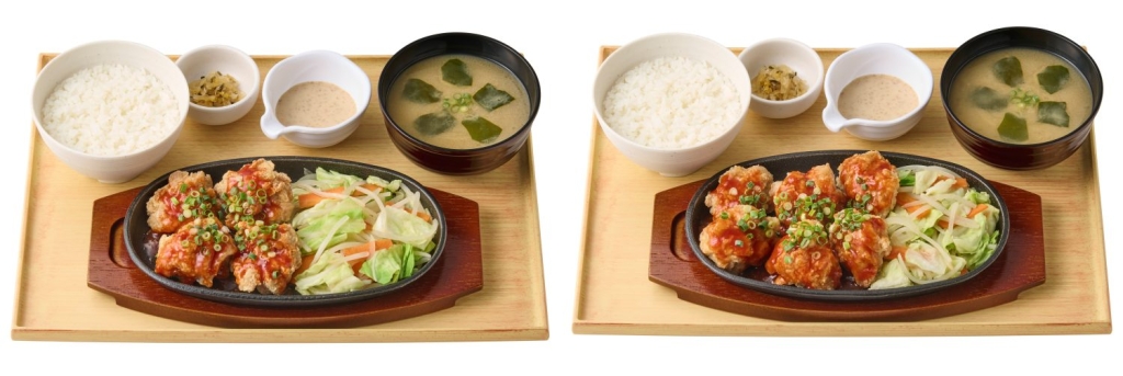 やよい軒「鉄板鶏チリ定食(4個)」「鉄板鶏チリ定食(6個)」