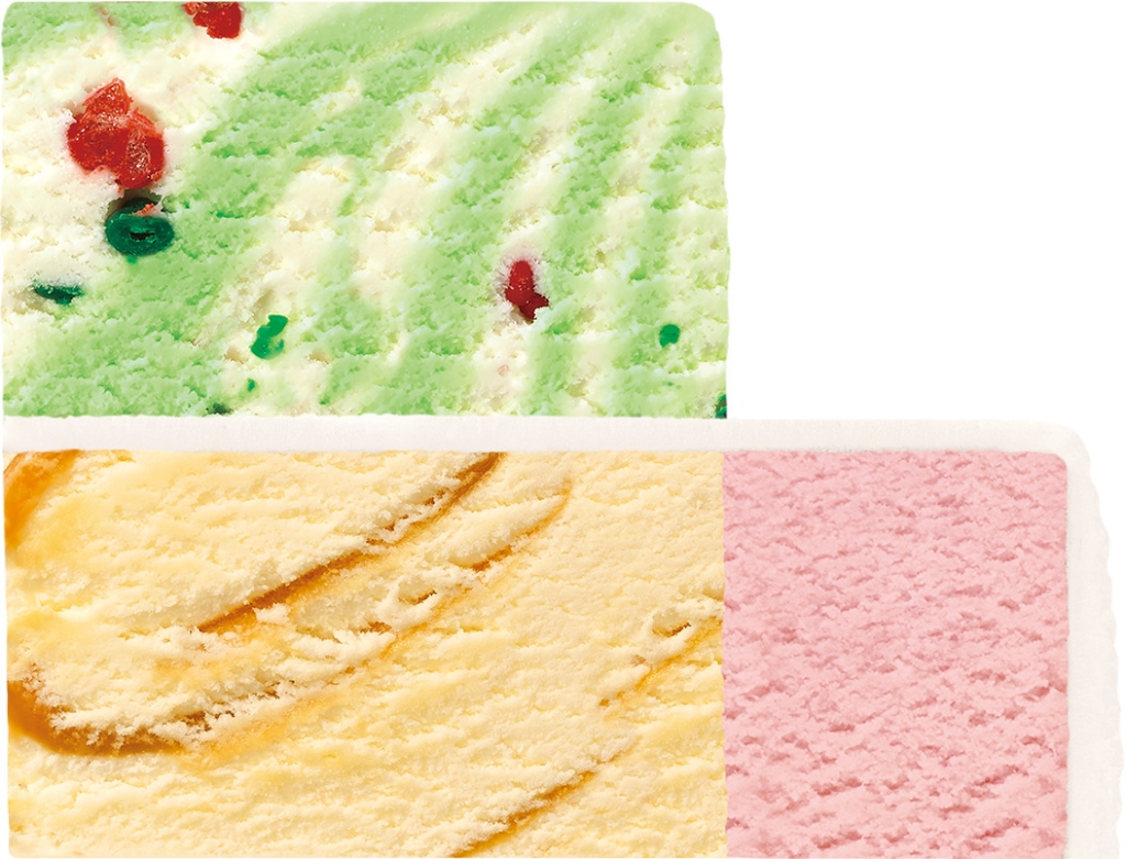 サーティワンアイスクリーム「ポッピングスター」断面図イメージ