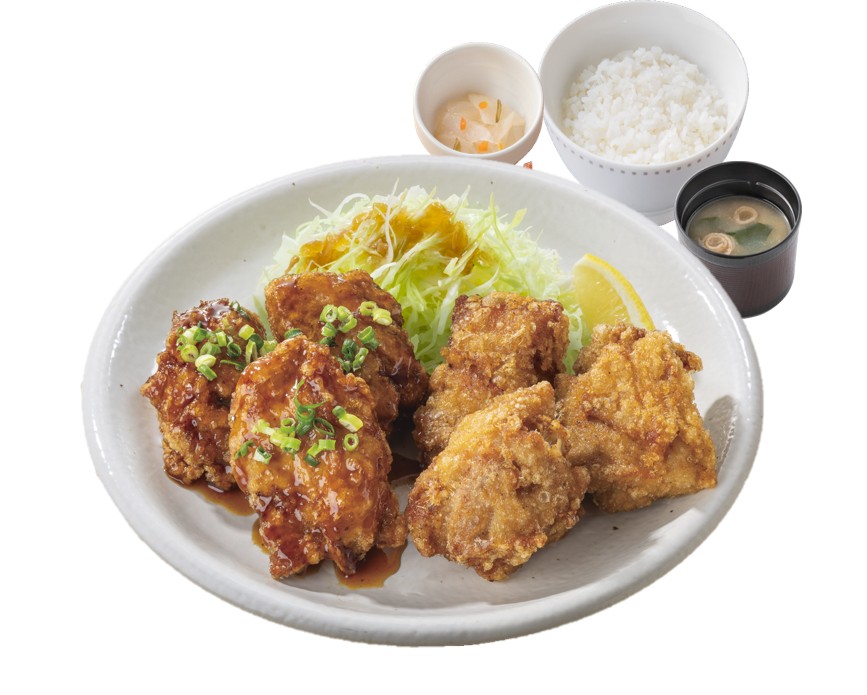 ガスト「合盛り定食(甘とろダレ)6個」