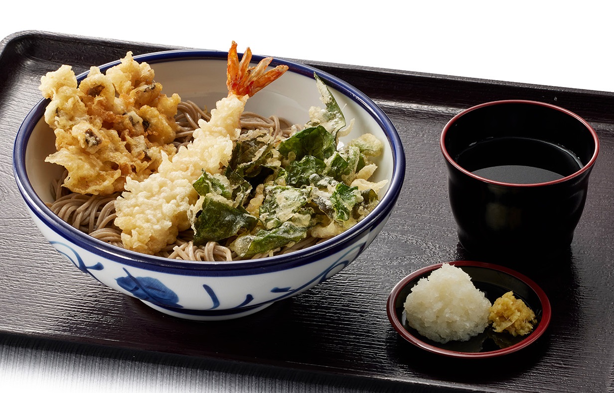 天丼てんや「はもとつるむらさきの冷やしそば」