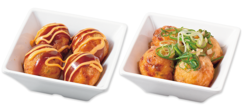じゅうじゅうカルビ「アツアツ揚げたこ焼き」チーズソース、ねぎ塩