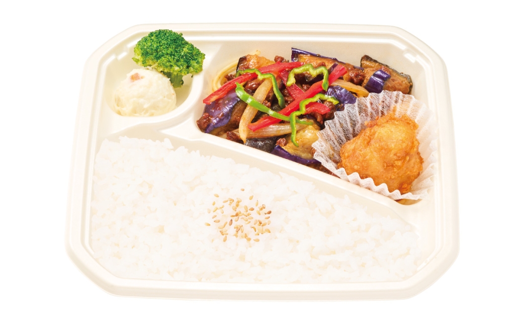 ほっかほっか亭「なす味噌炒め唐揚弁当」