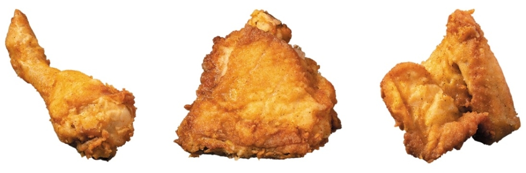 KFC「オリジナルチキン」ドラム(脚)、サイ(腰)、ウイング(手羽)