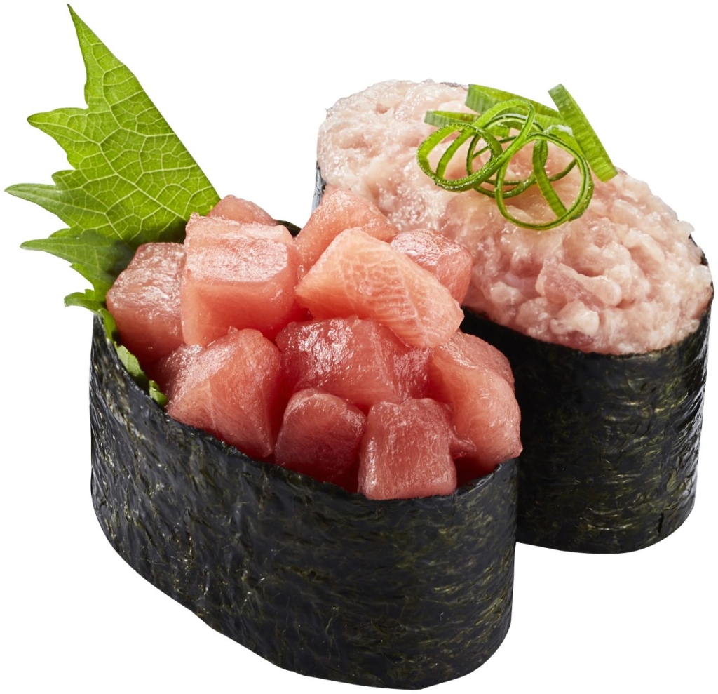 かっぱ寿司「本鮪中とろぶつ&ねぎとろ軍艦」