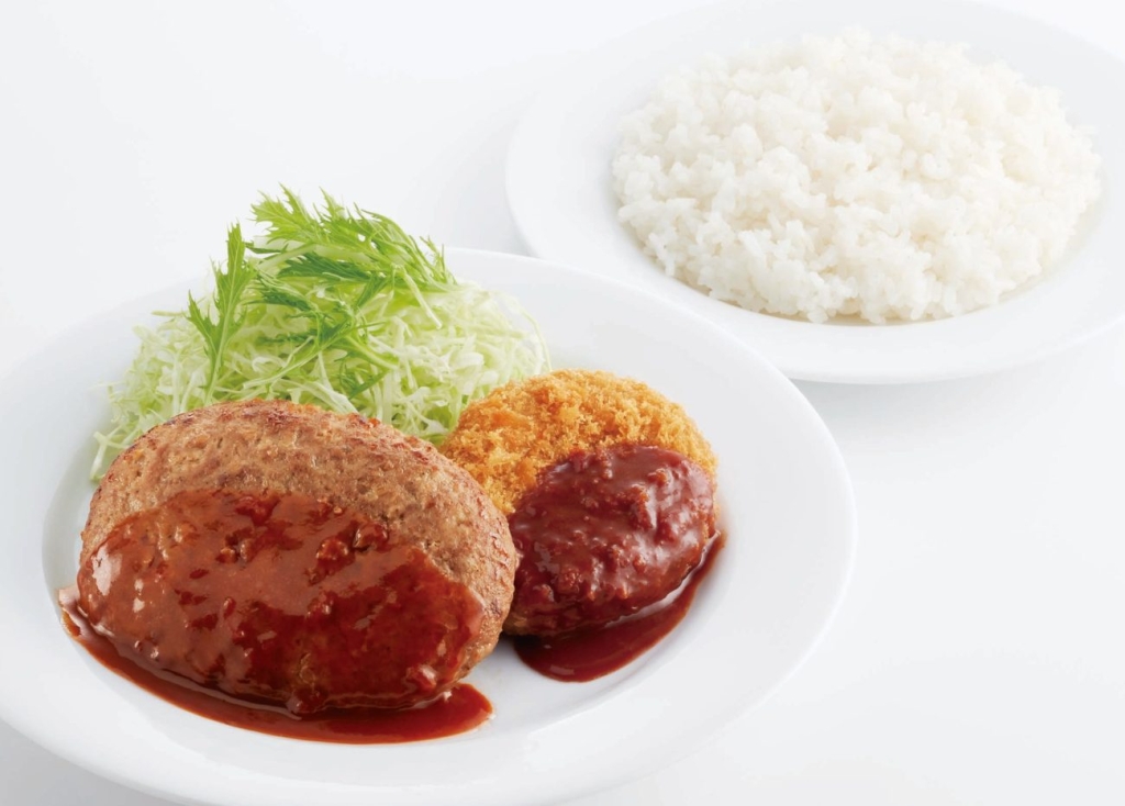 ジョイフル 日替わりランチ「デミグラスハンバーグ&ポテトコロッケ」