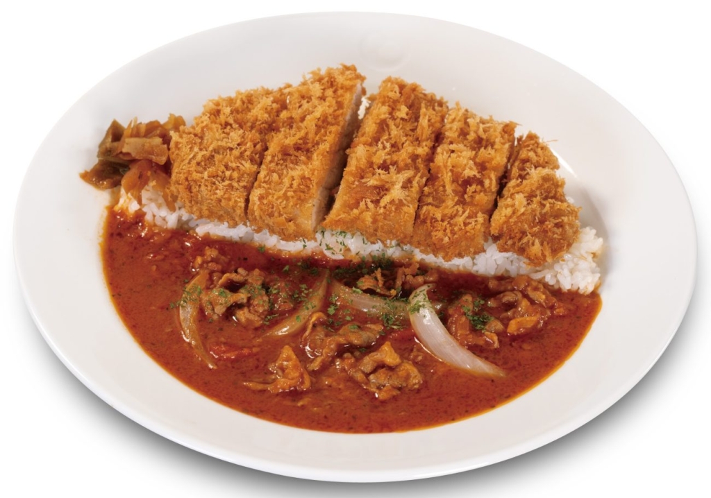 松のや「たっぷりトマトのロースかつハヤシライス」