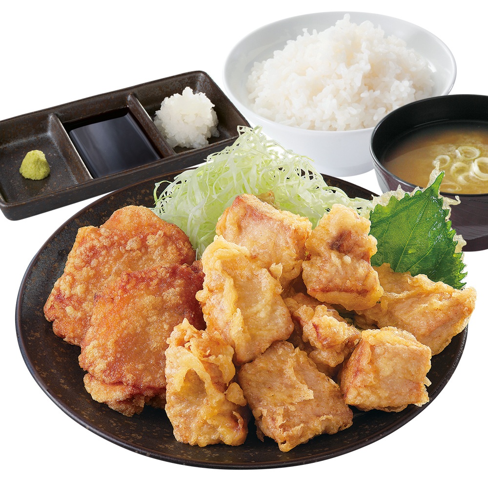からやま「マグロ天倍盛り合盛り定食」