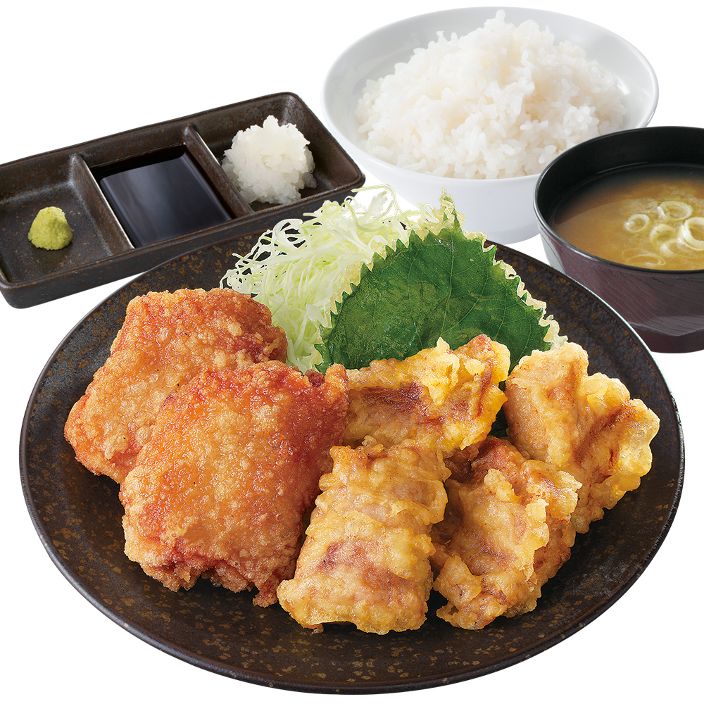 からやま「マグロ天合盛り定食」