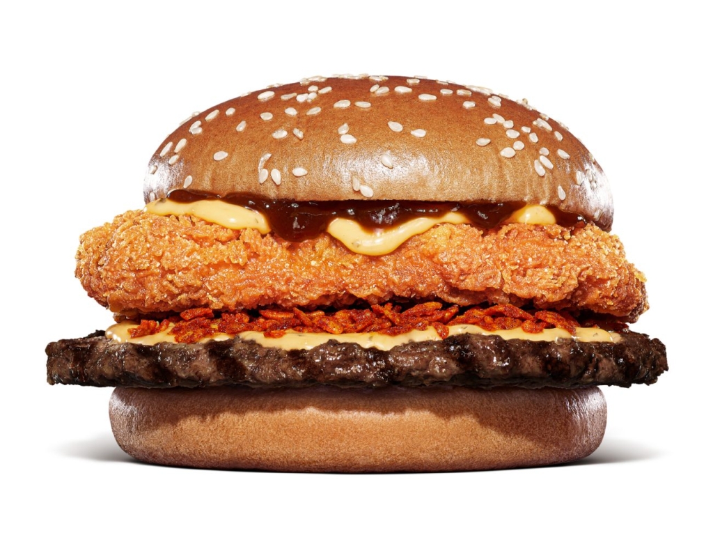 バーガーキング「チキン&ビーフ ビッグマウスインフェルノバーガー」