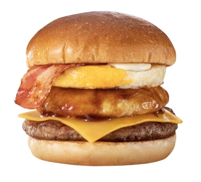 ファーストキッチン「チーズ月見もっちバーガー」