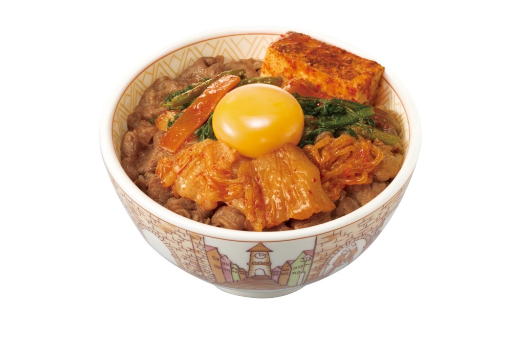 すき家「月見辛旨すきやき牛丼」