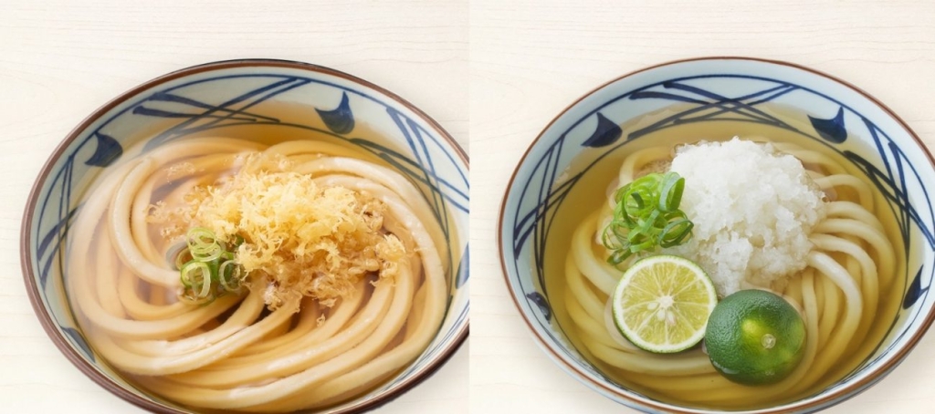 丸亀製麺「冷かけうどん」「すだちおろし冷かけうどん」