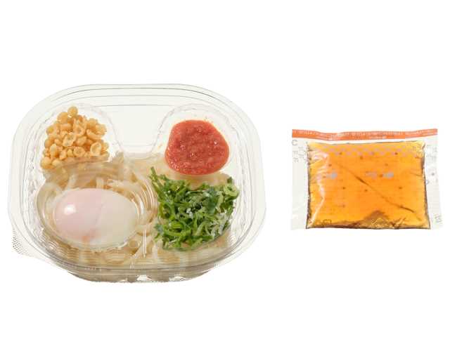 セブンイレブン「お月見明太半熟玉子うどん」