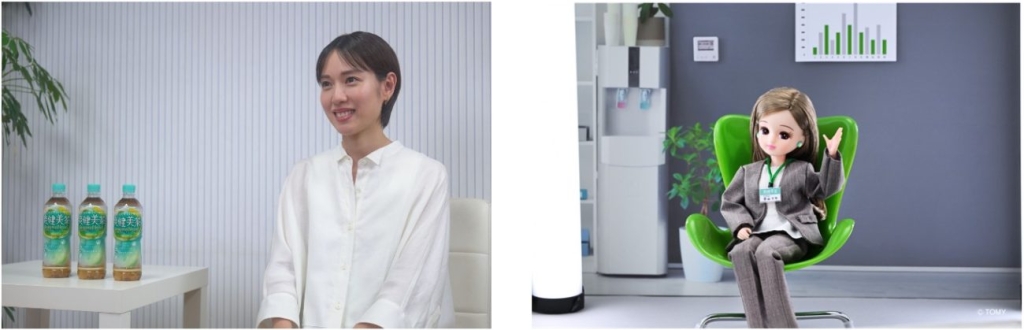 期間限定「爽健美茶」広報担当のリカちゃんが、戸田さんに直撃インタビューを実施