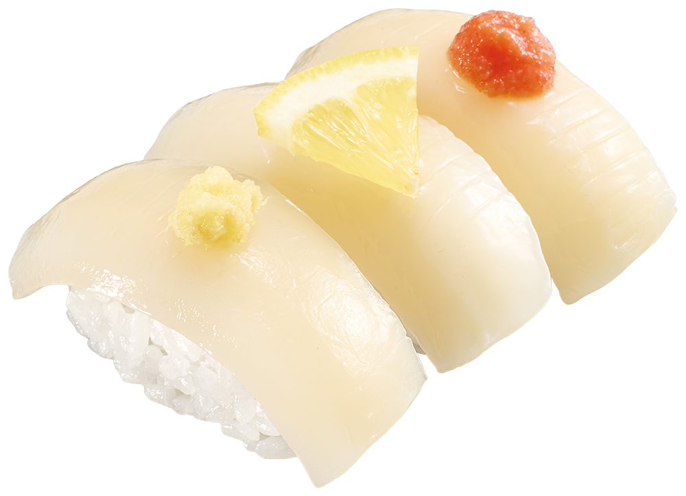スシロー「天然いか3貫盛り」