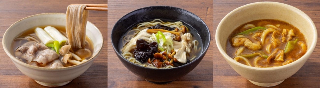 しゃぶ葉「鴨南蛮そば」「きのこたっぷりラーメン」「カレー南蛮うどん」
