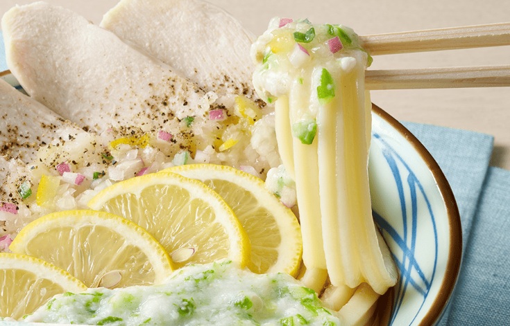 丸亀製麺「柑橘香る ねばとろ鶏ぶっかけうどん」