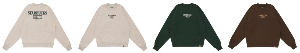 STARBUCKS STAND by BEAMS LOGO クルースウェット