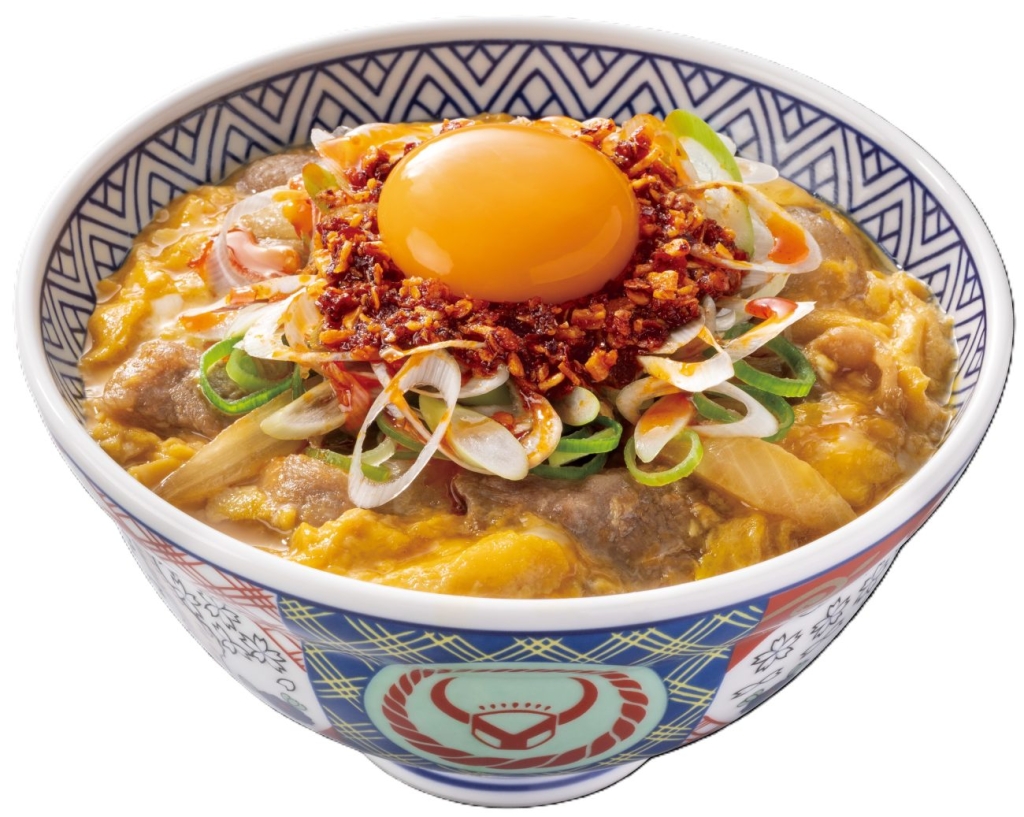 吉野家「ねぎラー油月見牛とじ丼」