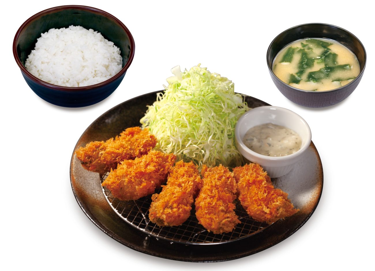 松のや「カキフライ(5個)定食」