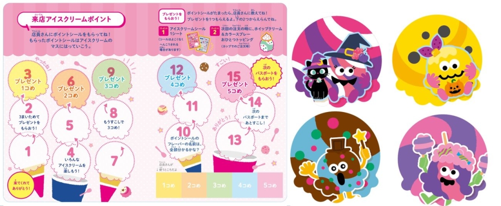 「サーティワン パスポート」ハロウィン限定シール