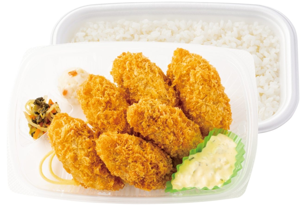 ほっともっと「しっかり大満足 6コ入り カキフライ弁当」