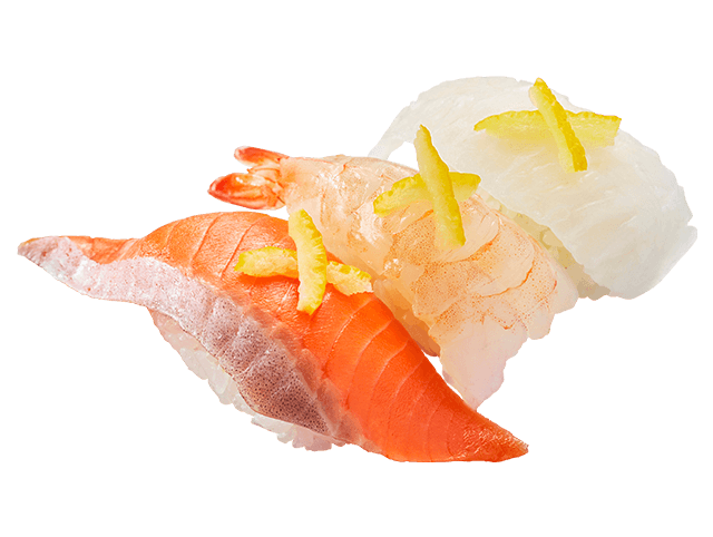 かっぱ寿司「3種の柚子塩ネタ食べ比べ」