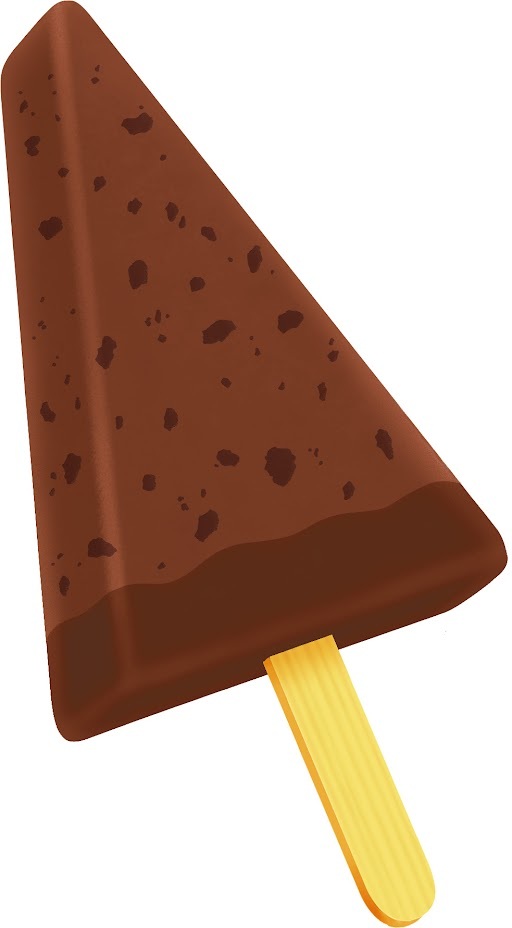 「チョコ&バニラバー」チョコ味
