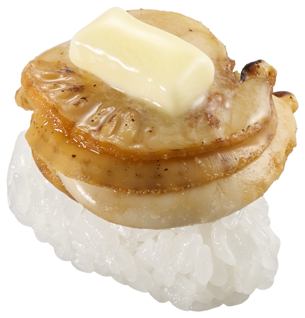 スシロー「炙りまるごと帆立バター醤油」