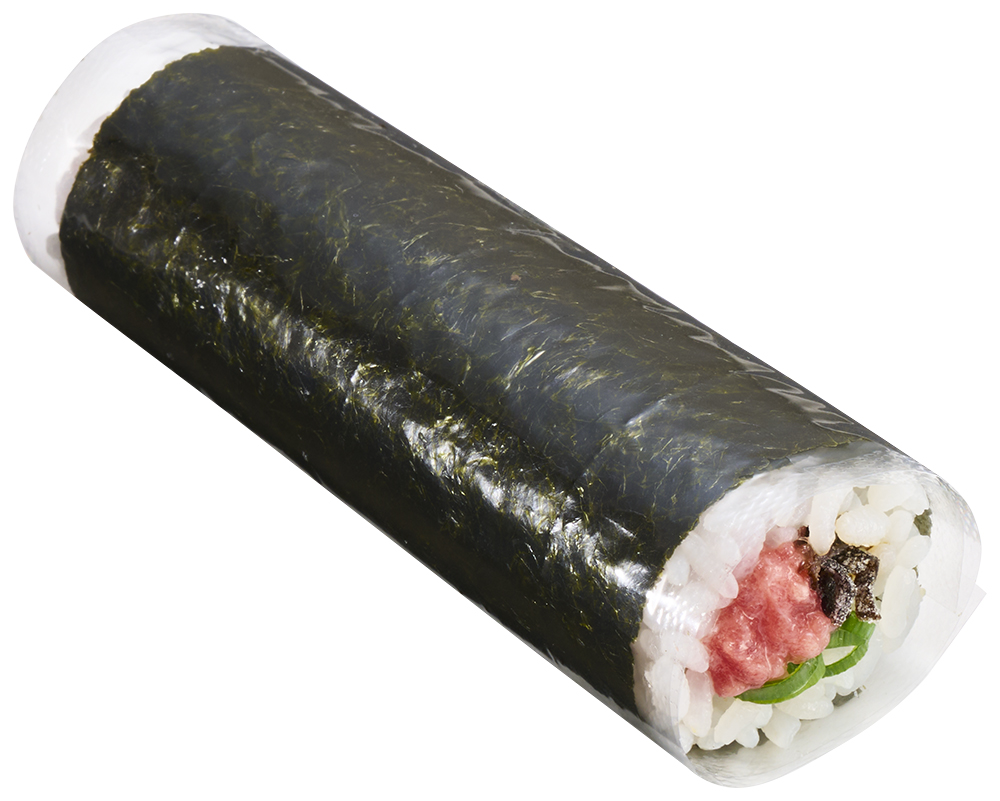 スシロー「天然鮪ねぎとろと塩こんぶ手巻」