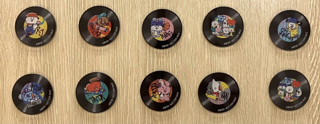 「ビッくらポン!」賞品アクリルステッカー全10種