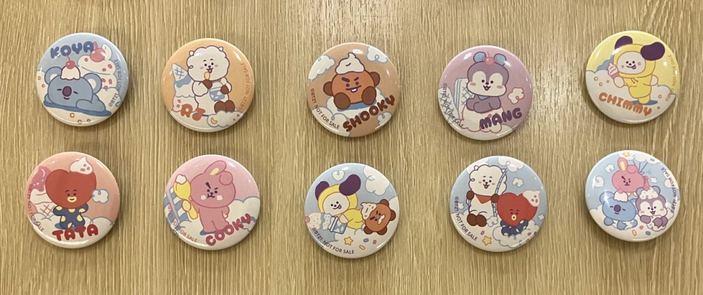 「ビッくらポン!」賞品缶バッジ全10種