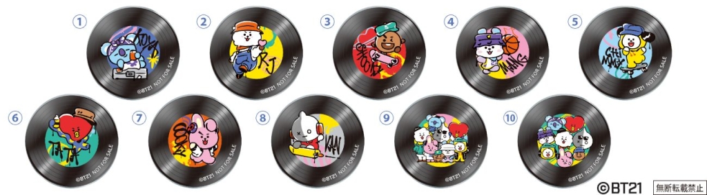 「ビッくらポン!」賞品アクリルステッカー全10種