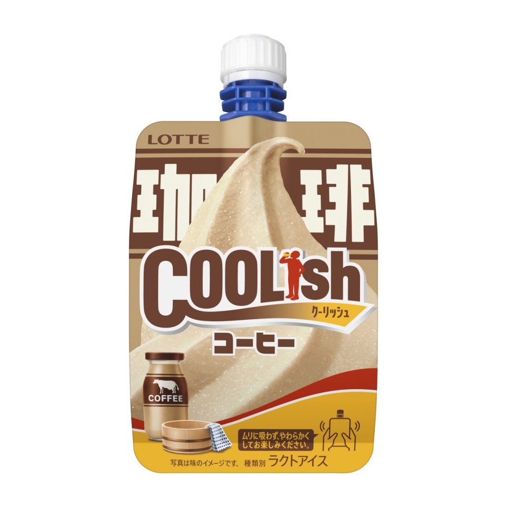 ロッテ「クーリッシュ コーヒー」ロゴにイラストあり