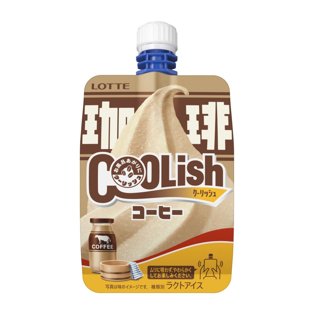 ロッテ「クーリッシュ コーヒー」ロゴにイラストあり