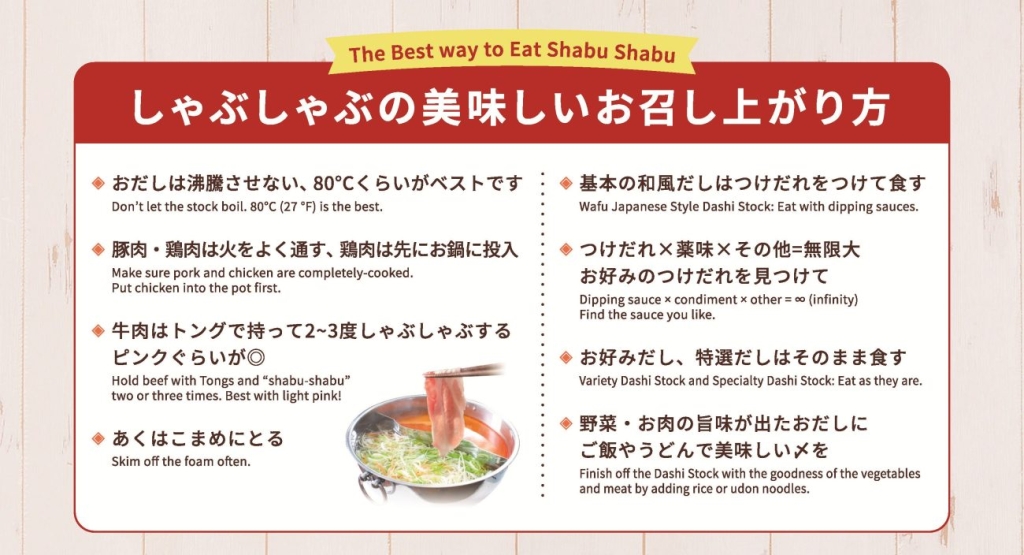 しゃぶしゃぶの美味しい食べ方