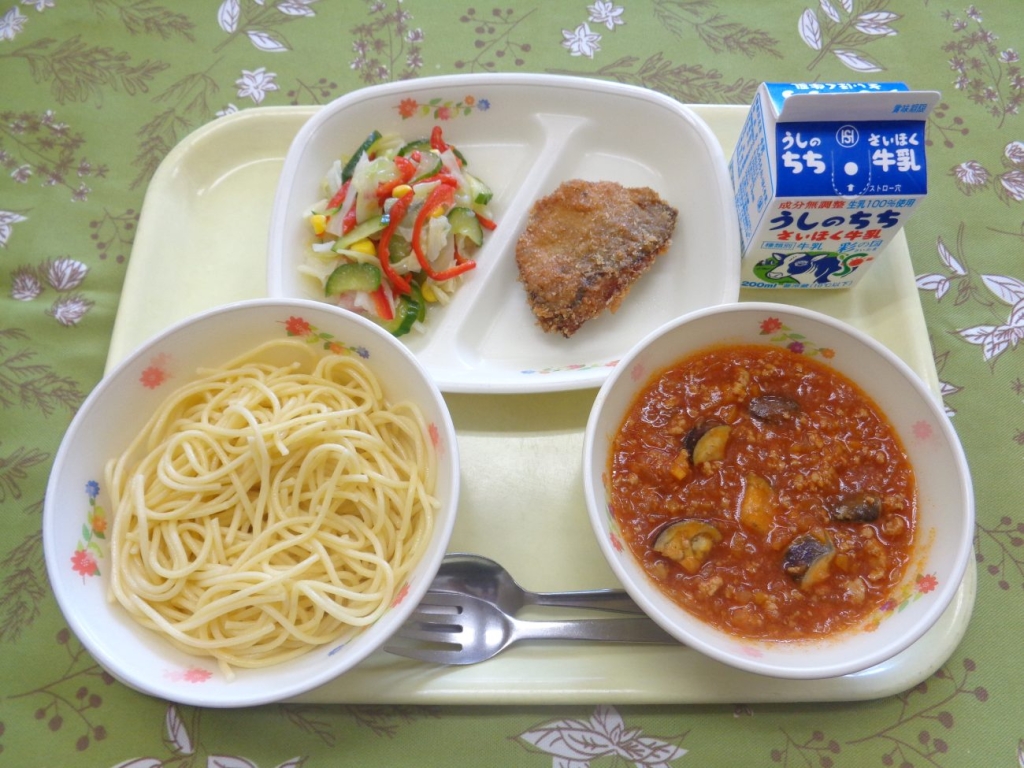 小林栄養教諭作成「イタリア料理を取り入れた給食」