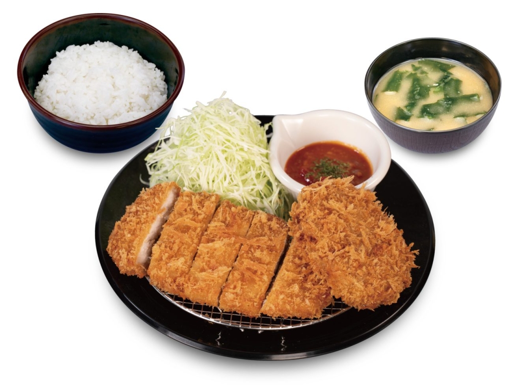 松のや「ロースかつ&うまトマメンチかつ定食」