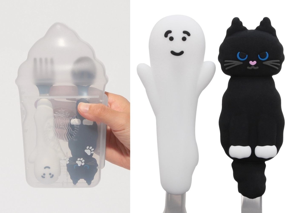 ハロウィン2025ケース付カトラリーセットキャットアンドゴースト
