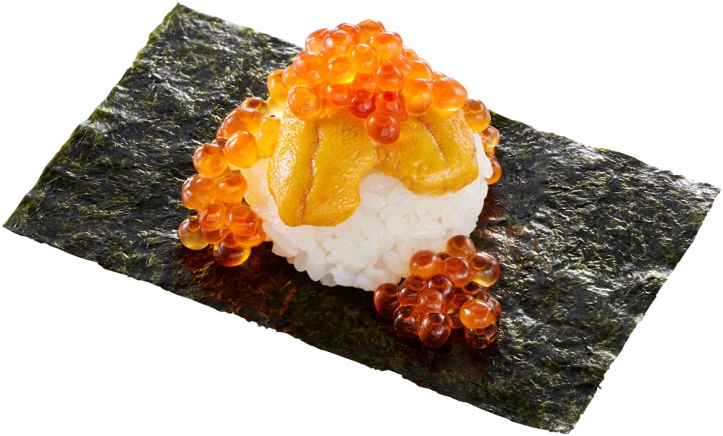 かっぱ寿司「新物うに こぼしいくら包み」