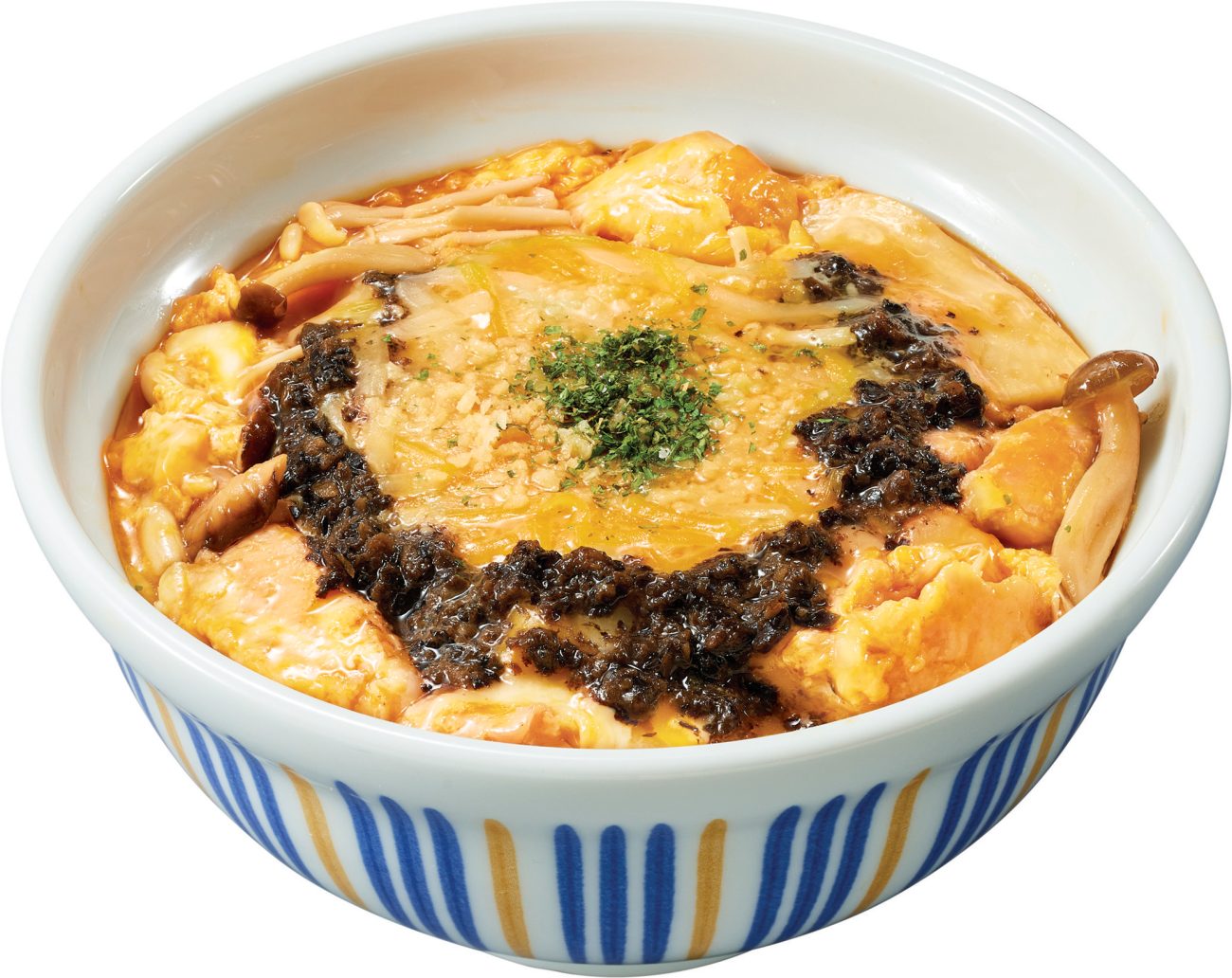 なか卯「黒トリュフ薫る チーズきのこ親子丼」