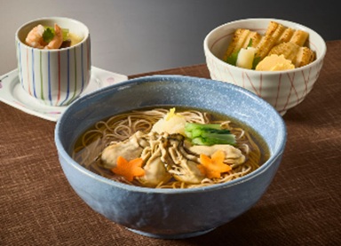 和食麺処サガミ「“柚子の香り立つ”牡蠣おろしそばとミニあなごめしセット」