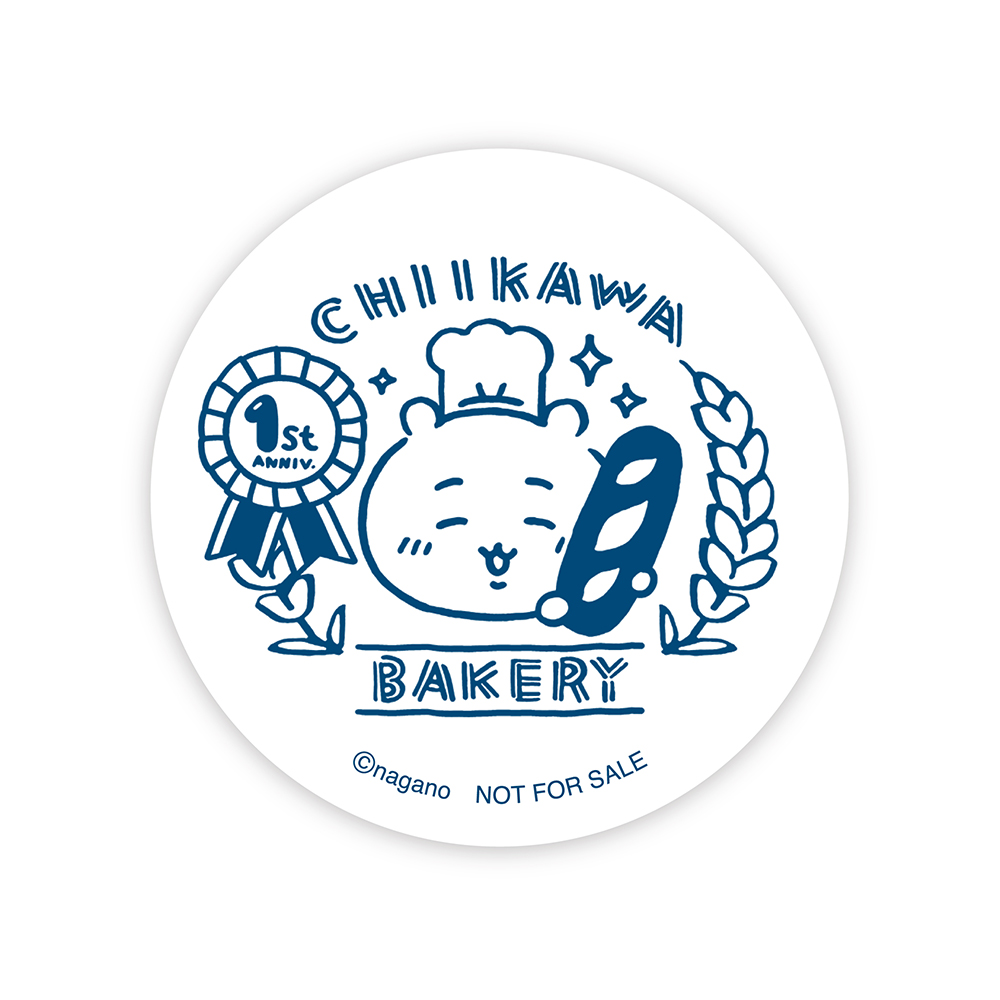 ちいかわベーカリー「1周年オリジナルマット缶バッジ」イメージ