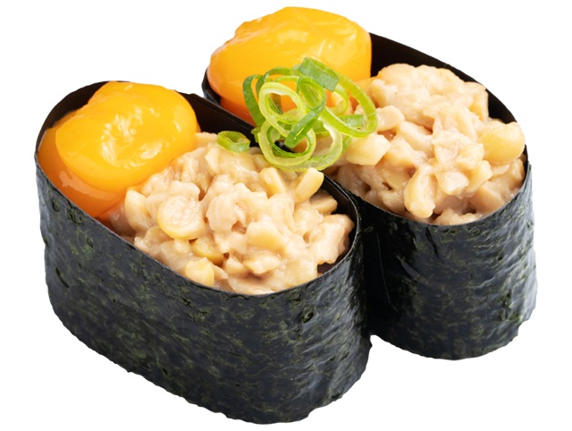かっぱ寿司「卵黄納豆軍艦」