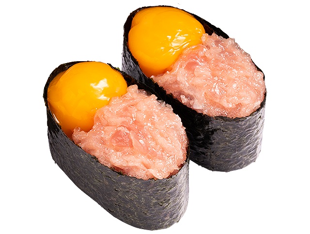 かっぱ寿司「卵黄ねぎとろ軍艦」